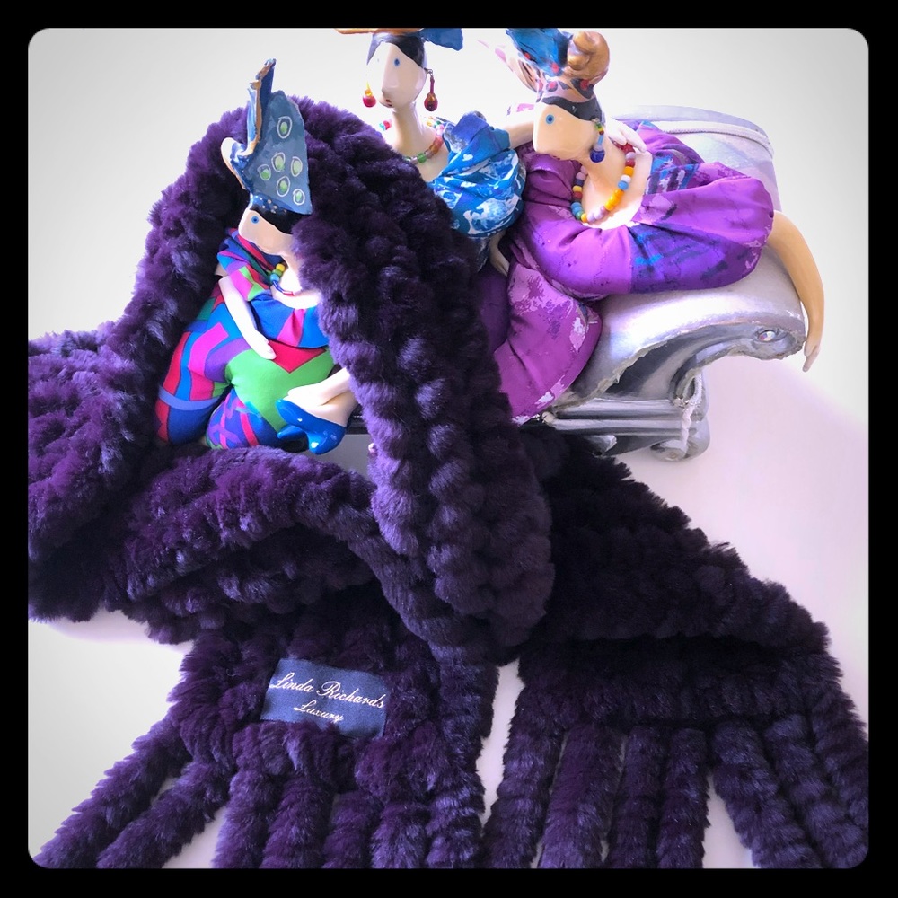 💥CLEARANCE-MAKE OFFER💥 Rex Rabbit Fur Scarf - Picture 7 of 12